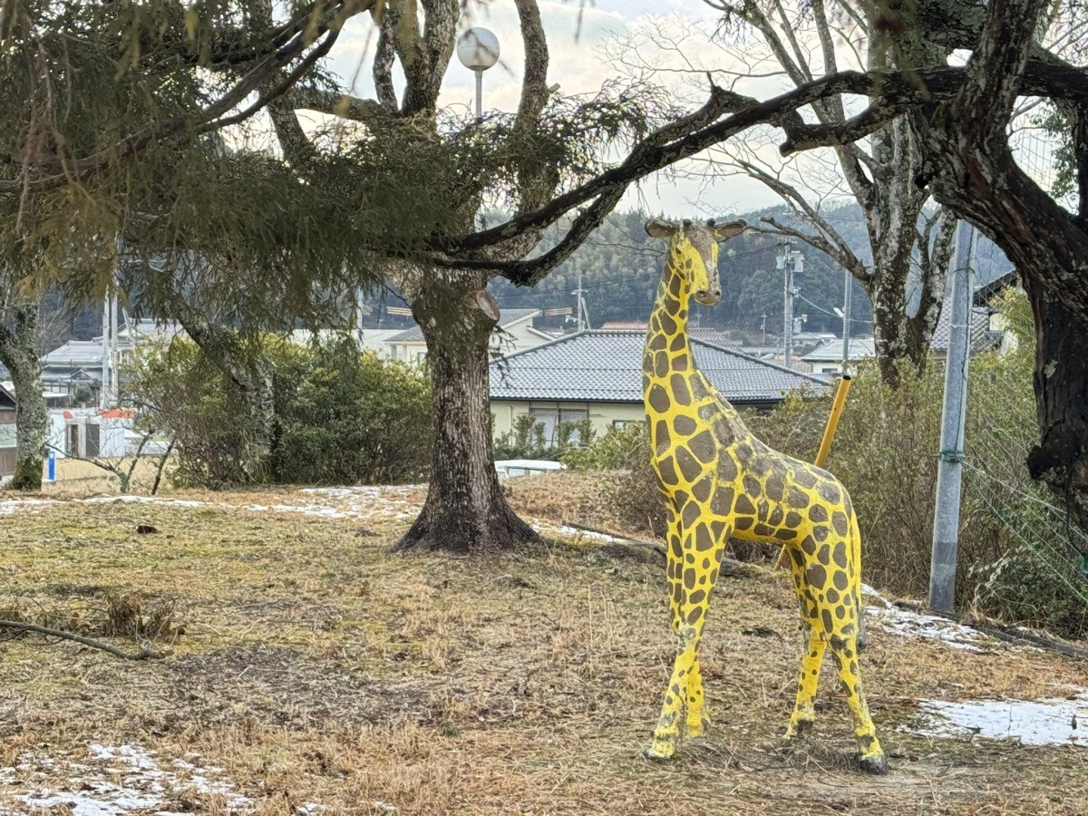 島根県雲南市大東町の『大東公園』にあるキリンの遊具