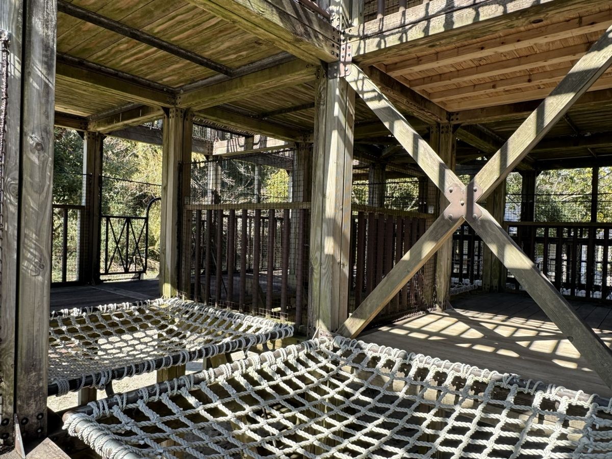 米子市の歴史公園「伯耆古代の丘公園」のアスレチック遊具