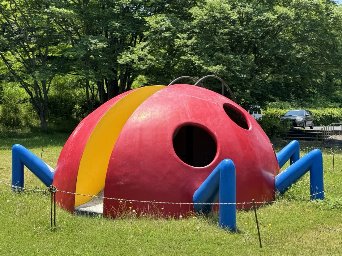 島根県雲南市にある『加茂中央公園』のテントウ虫遊具