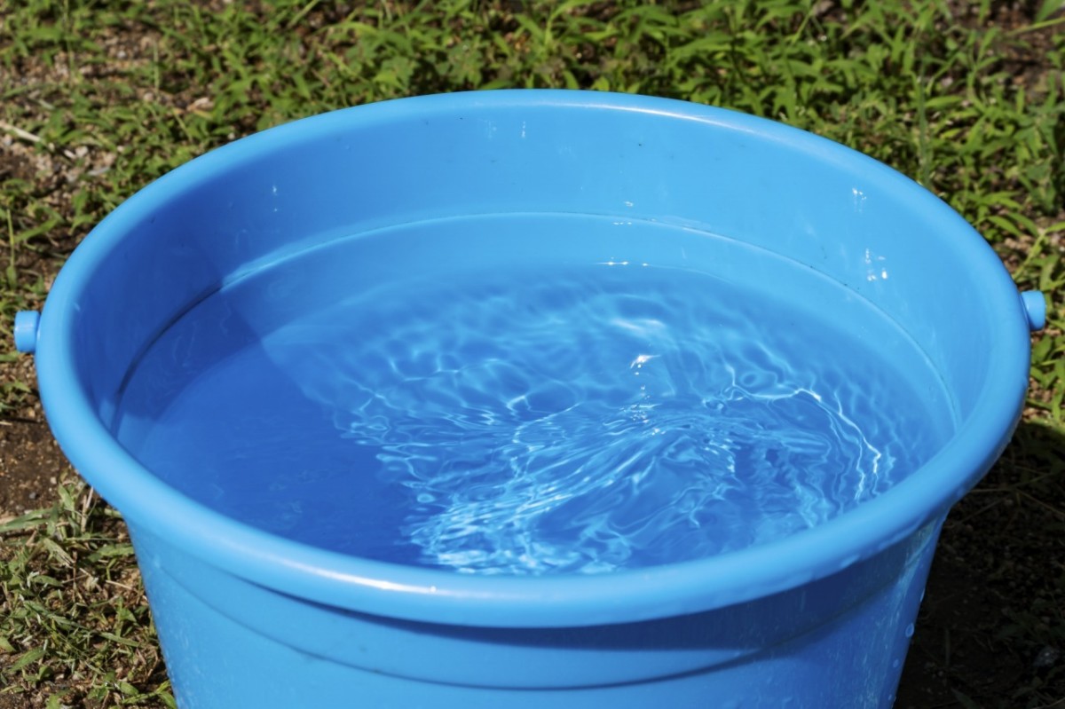 水の入ったバケツ
