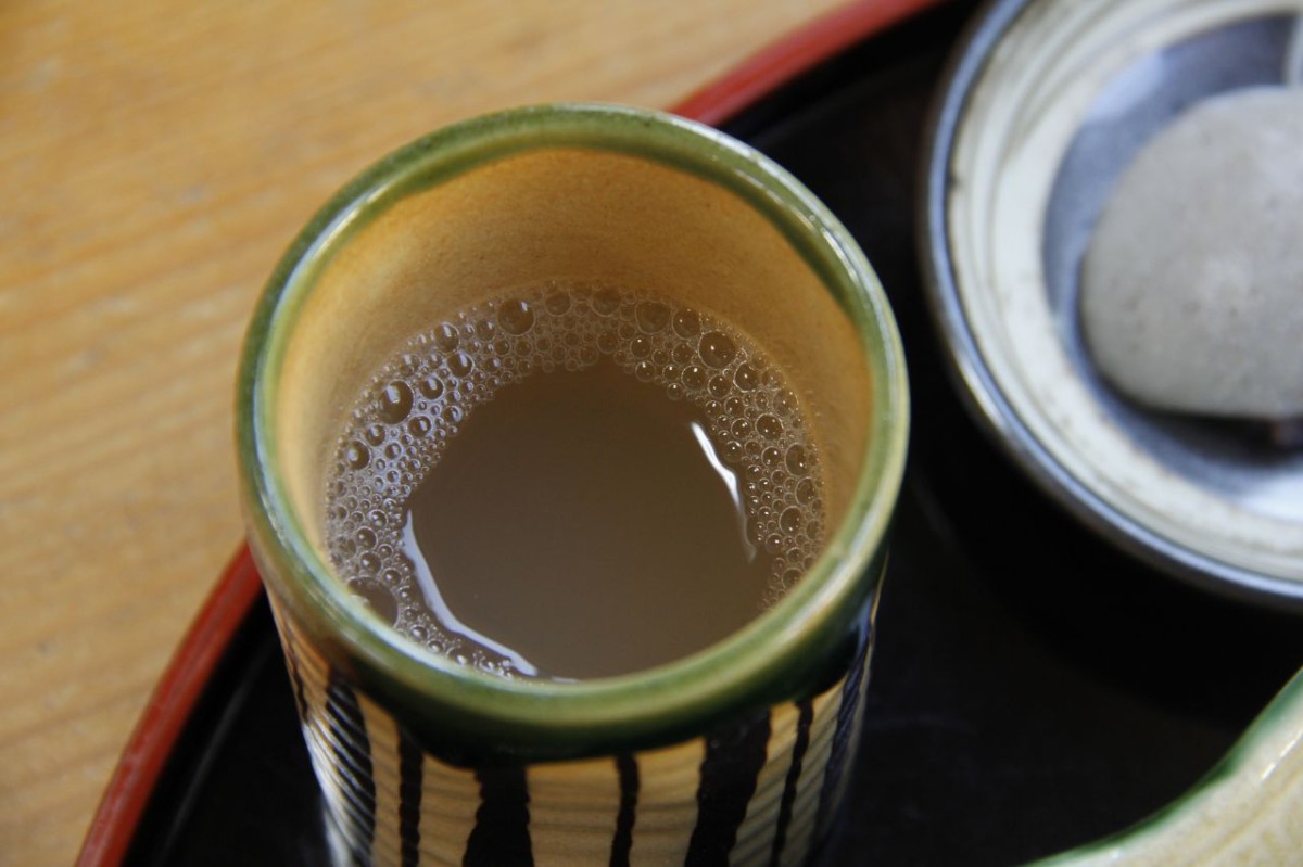 島根県奥出雲町にある人気そば店『山県そば』のそば湯