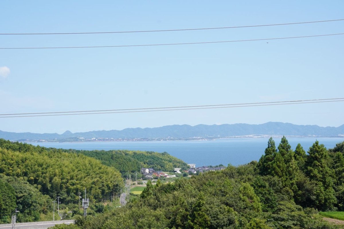 松江市東出雲町「髙清水神社」近くの展望台から見える景色