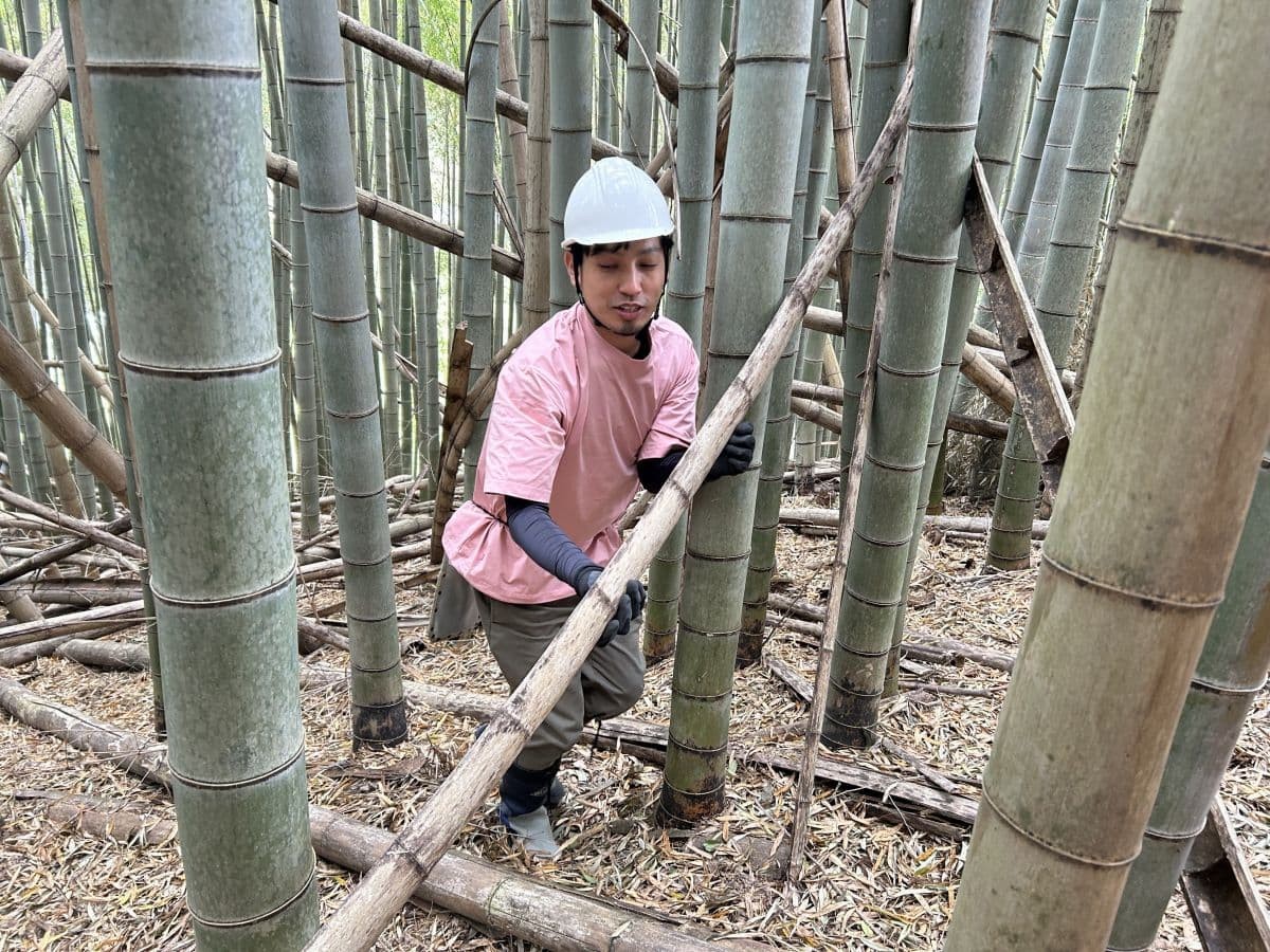 奥出雲町で開催されている体験プログラム「出雲の山墾」の活動中の様子
