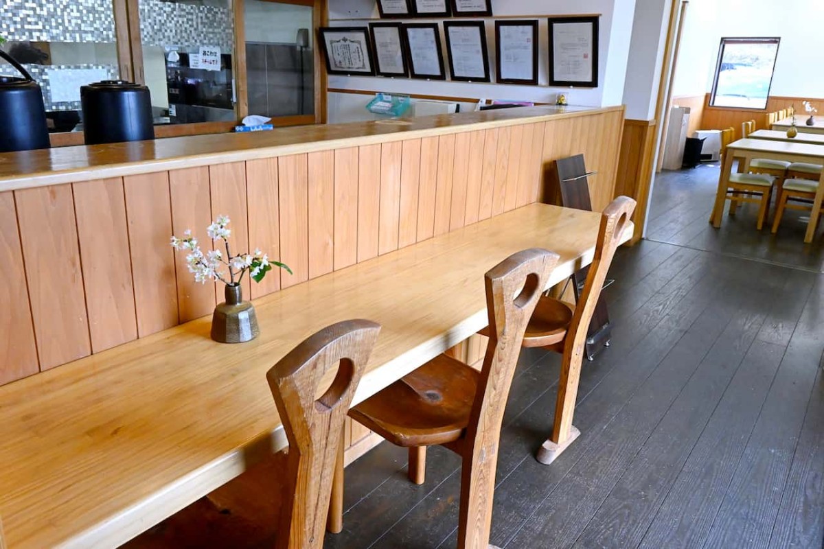 鳥取県米子市にある『蕎麦処みんと』の店内