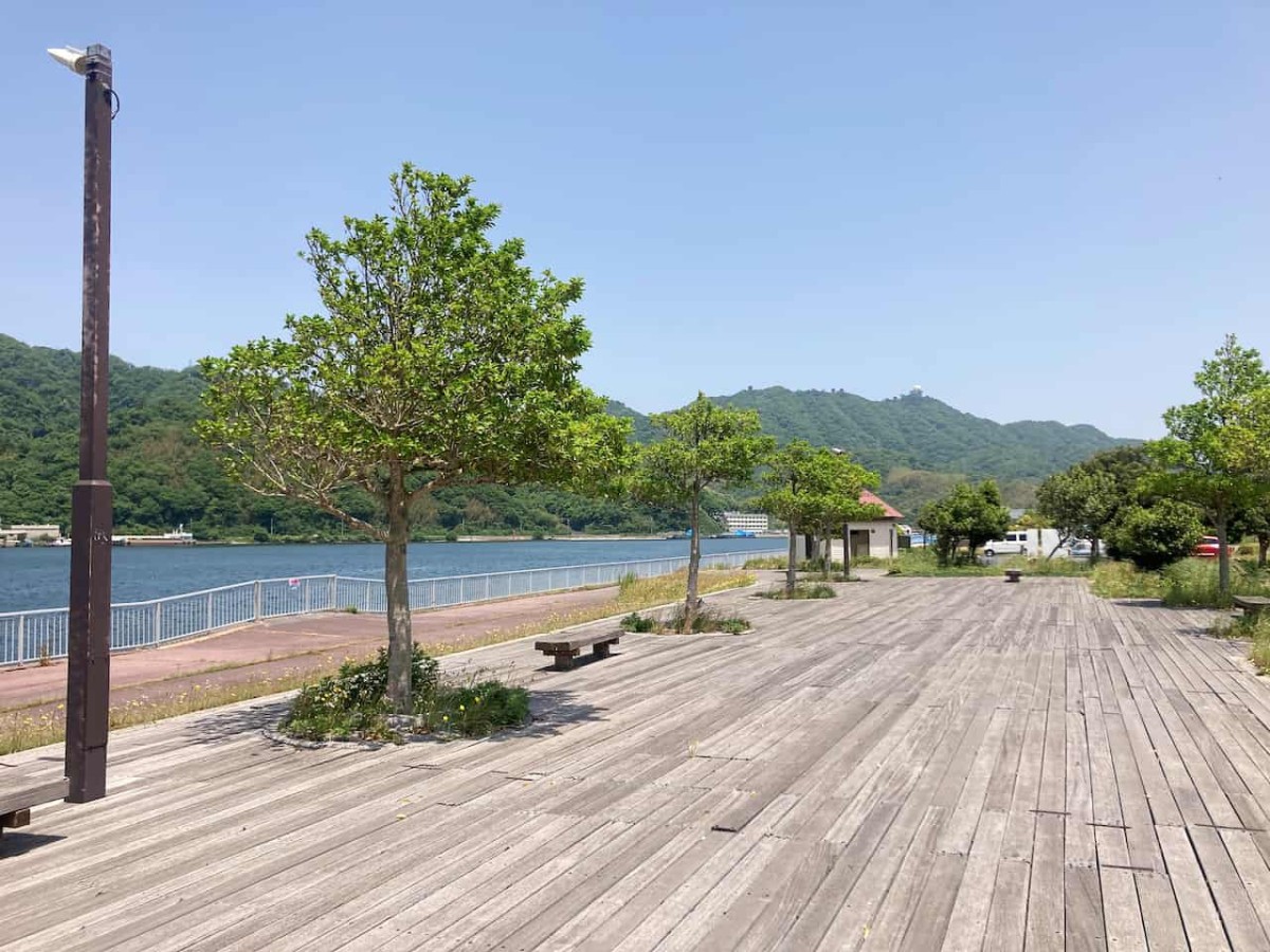 鳥取県境港市にある『弥生緑地』の様子