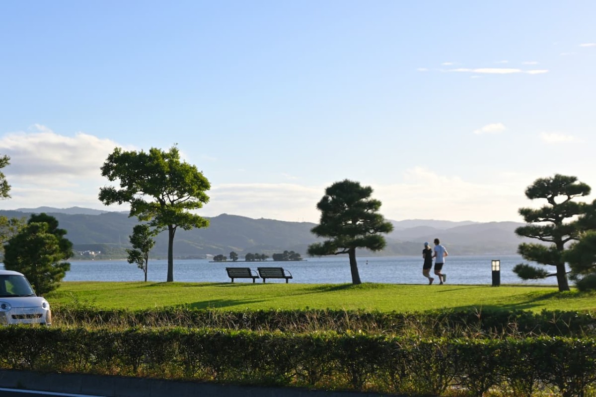 島根県松江市にある『白潟公園』から見る宍道湖