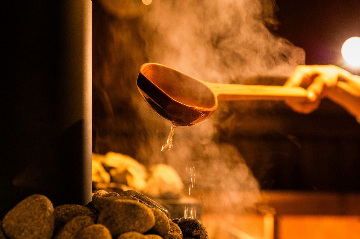 鳥取県鳥取市の日帰り温泉施設『湯谷荘』のサウナ施設内の様子