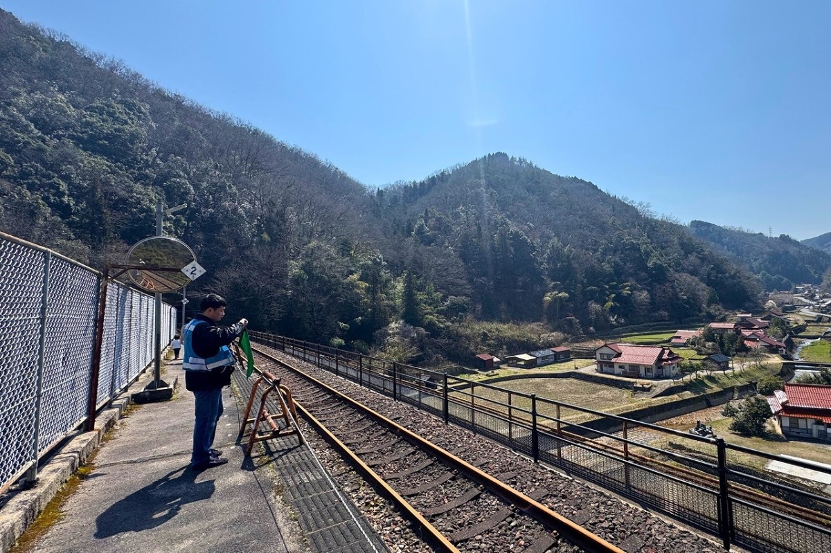 島根県邑南町のレジャー「トロッコ乗車体験」の会場「宇都井駅」