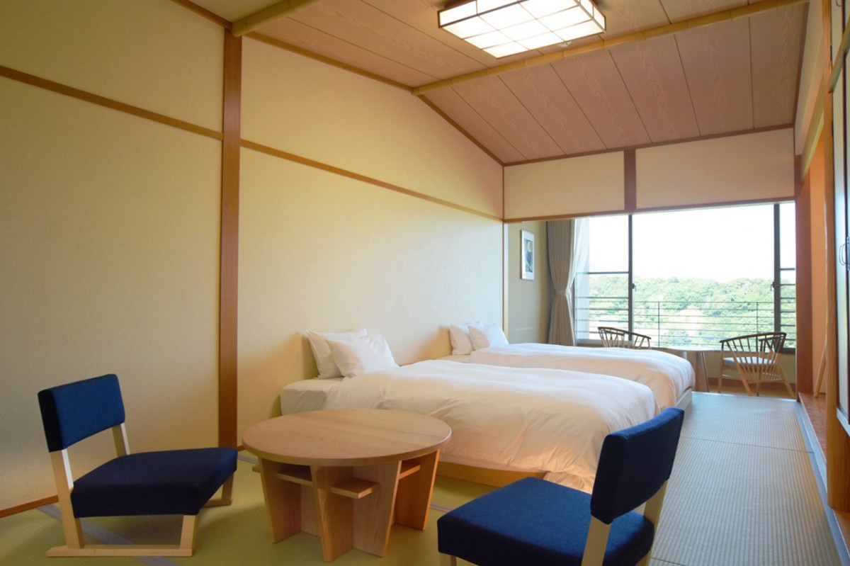 鳥取県倉吉市にオープンした『HOTEL星取テラスせきがね』の内観