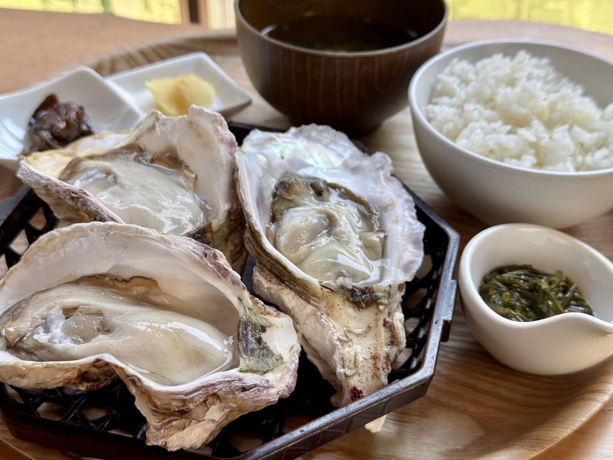 島根県松江市にある『海の駅 永幸丸』の「岩牡蠣定食」
