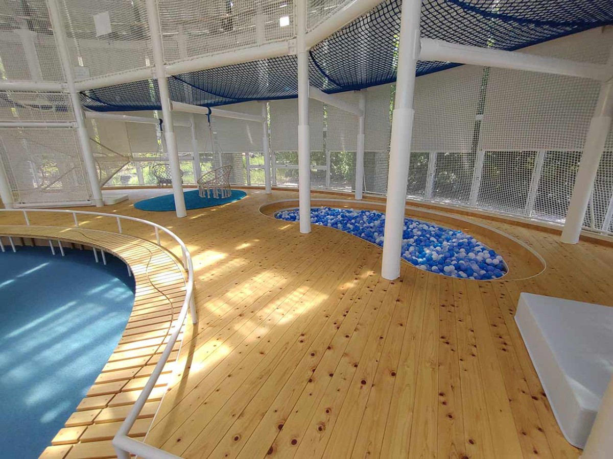 島根県浜田市の石見海浜公園内『アクアスキッズハウス』の遊具