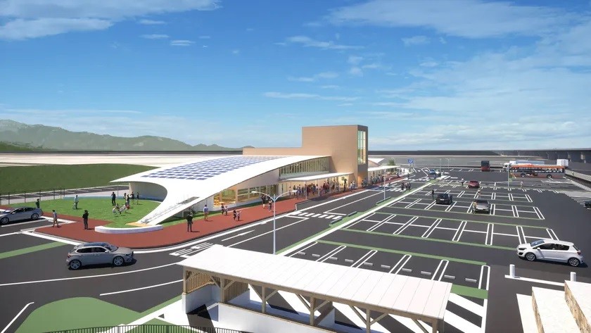 鳥取県東伯郡の『道の駅ほうじょう』の外観