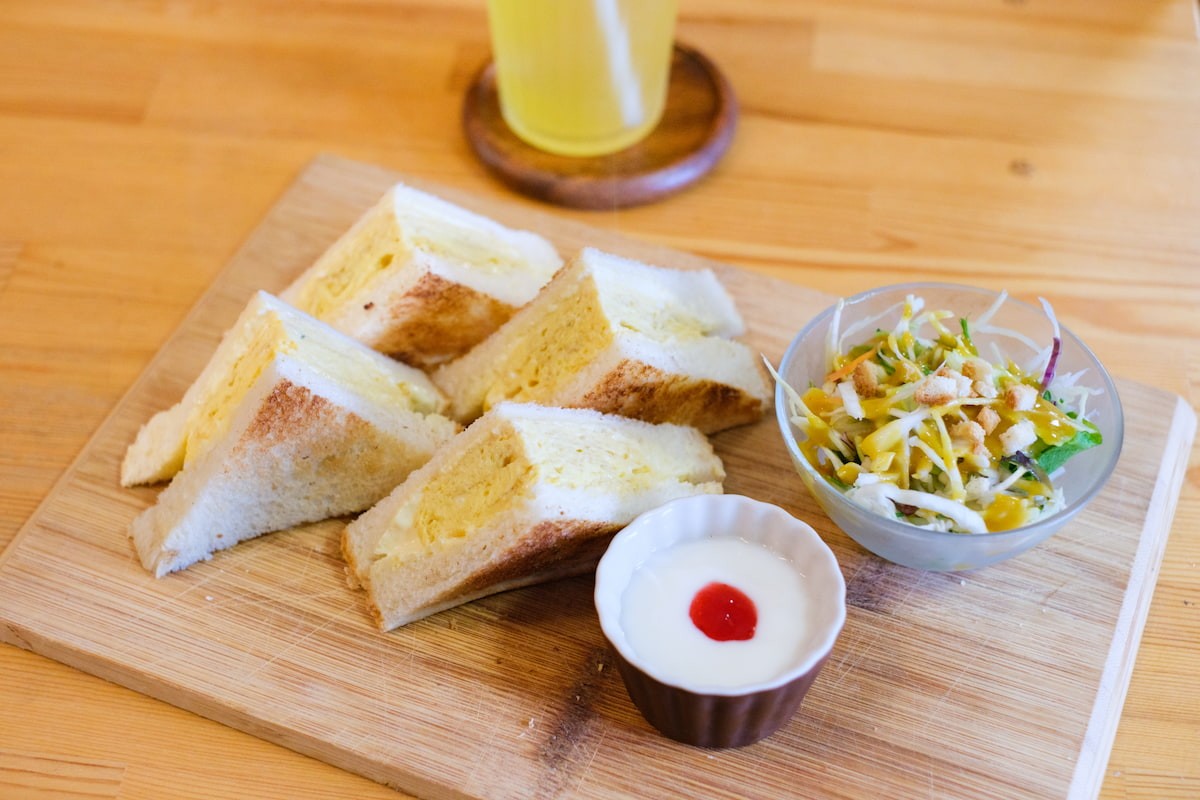 島根県松江市下東川津町に移転オープンした『smile』の「自家製Eggサンドセット」