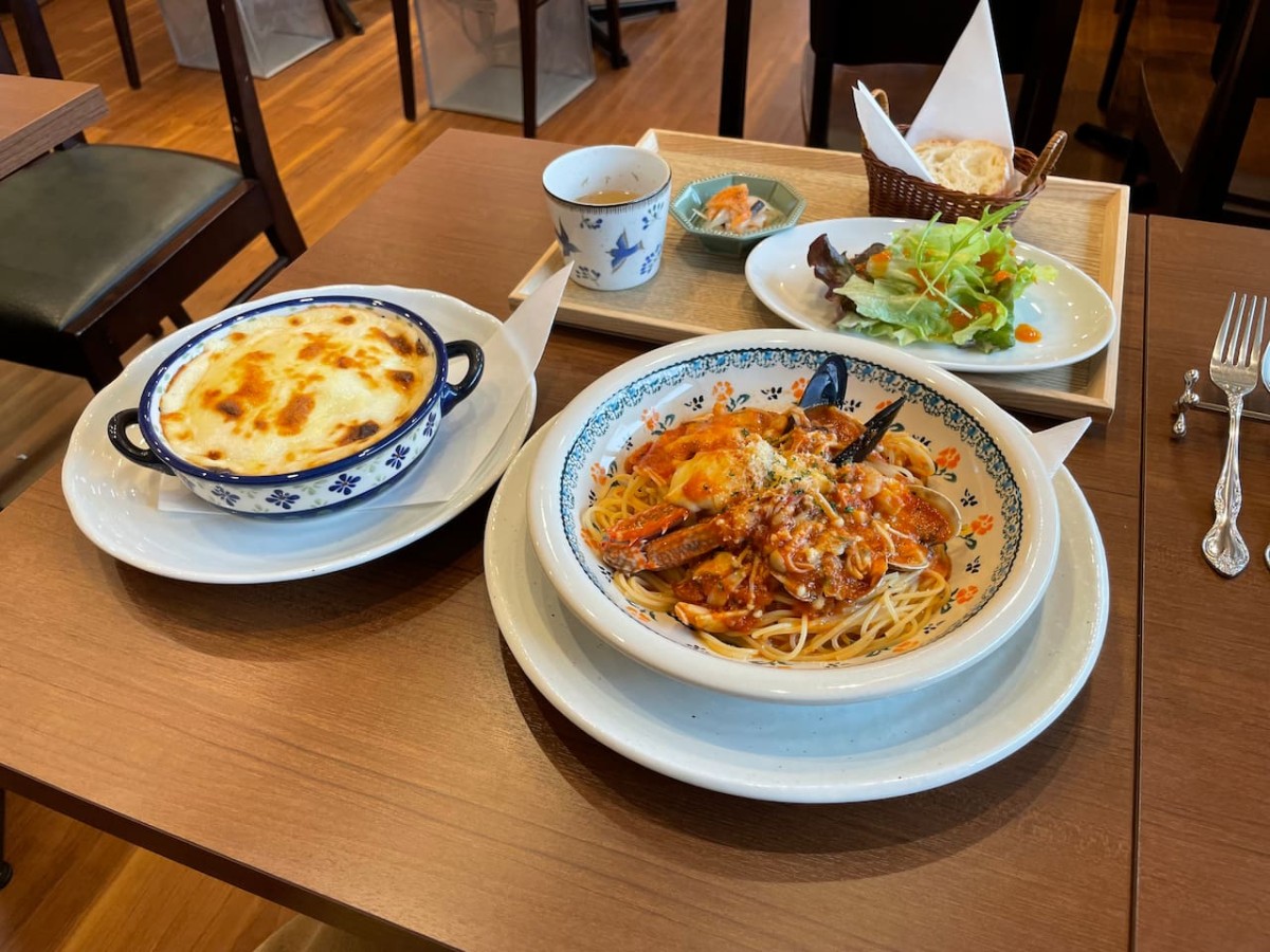 安来市の『ワライカワセミ』のランチセット