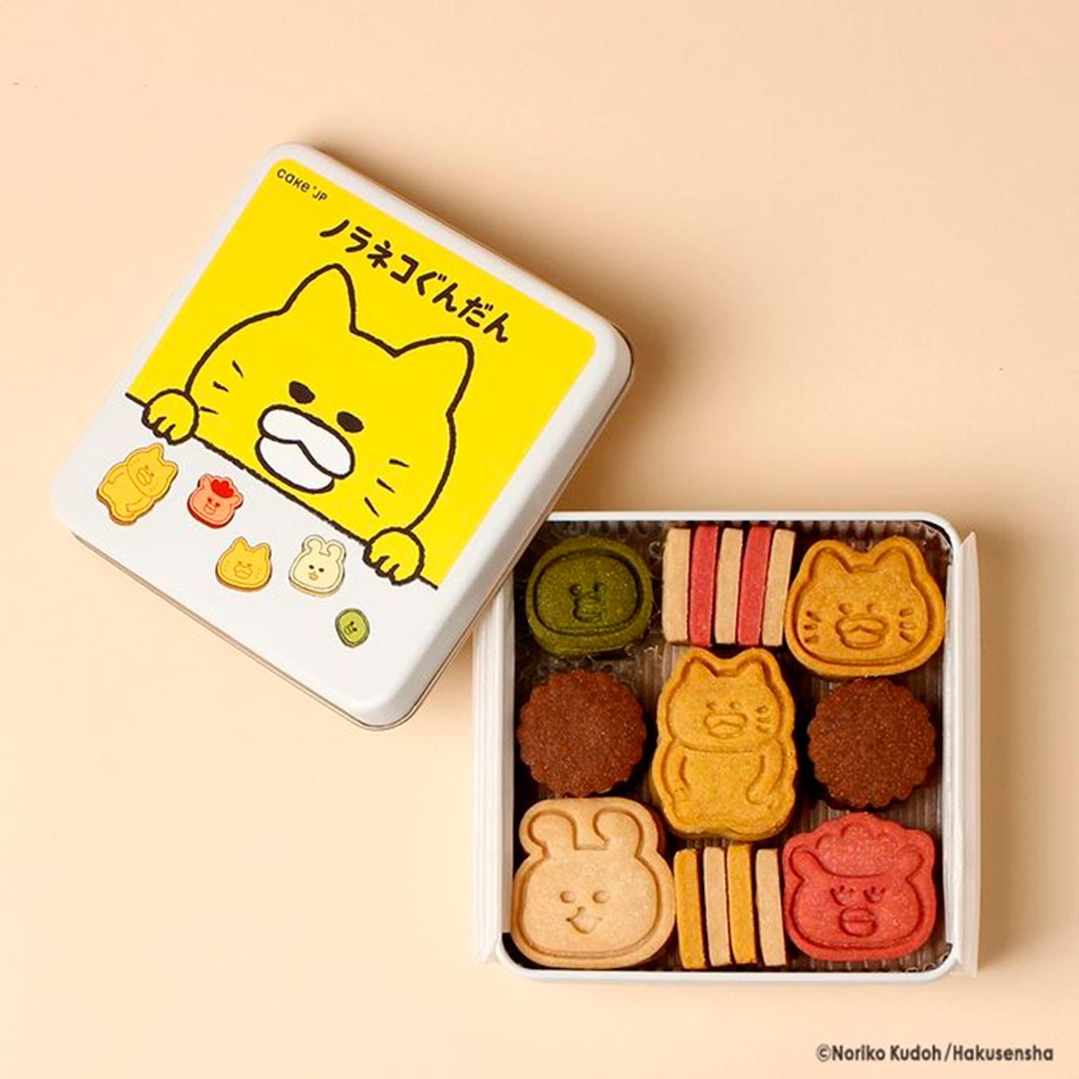 『Cake.jp』の『ノラネコぐんだん』クッキー缶
