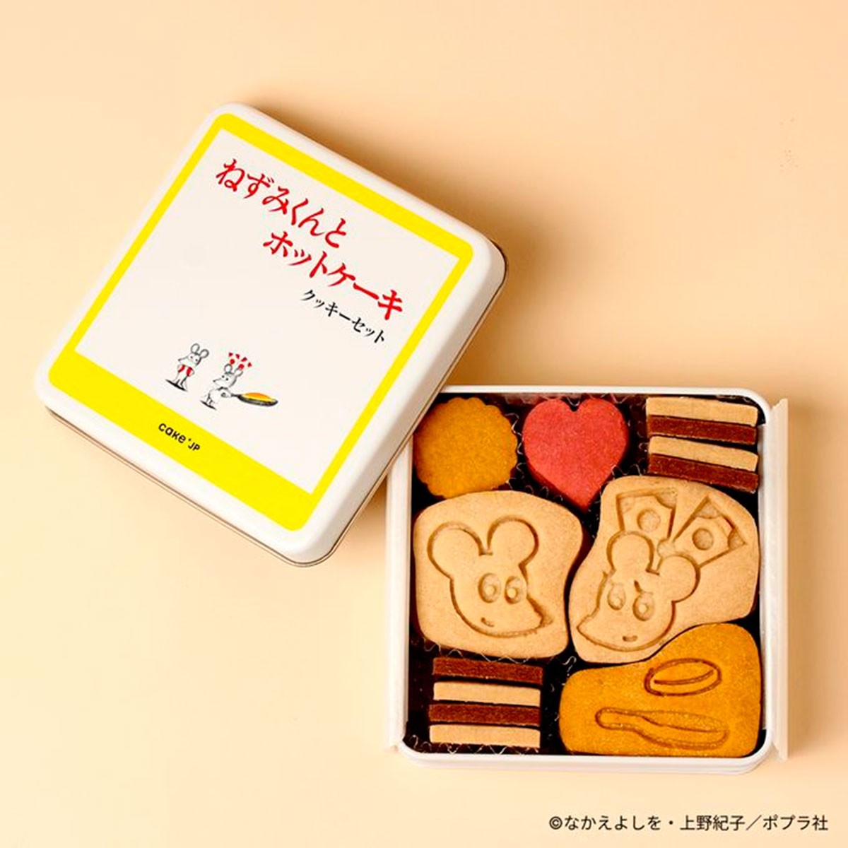 『Cake.jp』の『ねずみくんとホットケーキ』クッキー缶