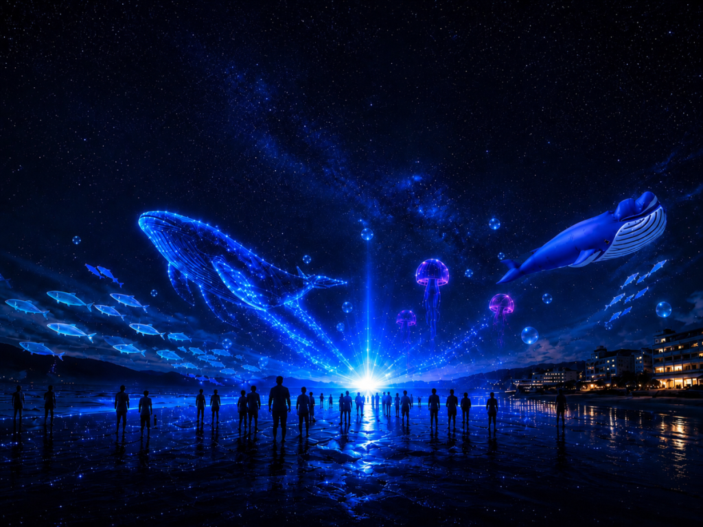 鳥取県米子市のイベント「皆生温泉プロジェクションマッピング「渚のアクアリウム」」のイメージ