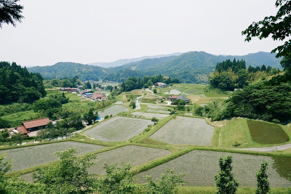 島根県仁多郡奥出雲町にある『たたらのいえ』近くにある「追谷棚田」