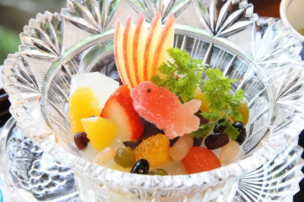 島根県松江市にある『菓子処清松庵たちばな』で提供しているスイーツ_あんみつ