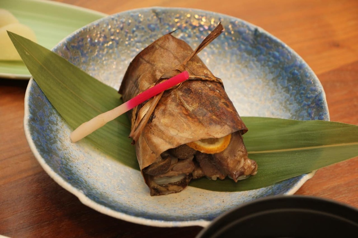 島根県出雲市にある『葵姫原庵』で提供している夜の会席料理〈瑞〉の強肴の一例