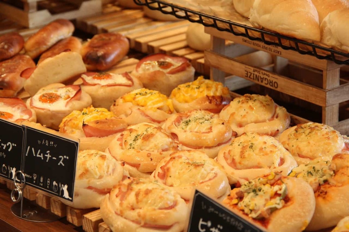 鳥取県米子市にあるパン屋『Bakery&Cafe RUDY』に並んでいるパン