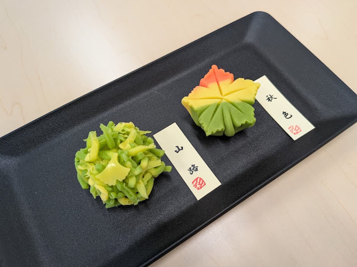 島根県松江市の「おせわさん」が開催の「和菓子づくり体験」で作る秋の和菓子