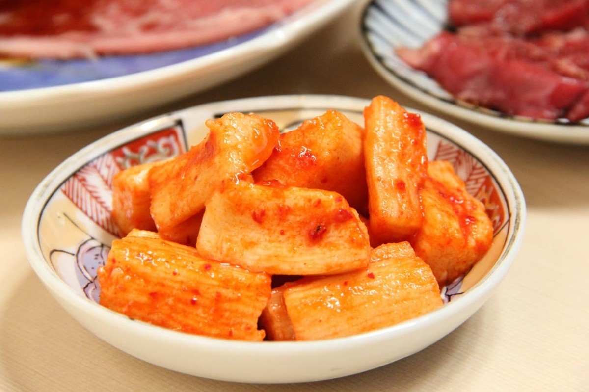 島根県出雲市にある『焼肉噂のかきりょー』で販売している「山芋キムチ」