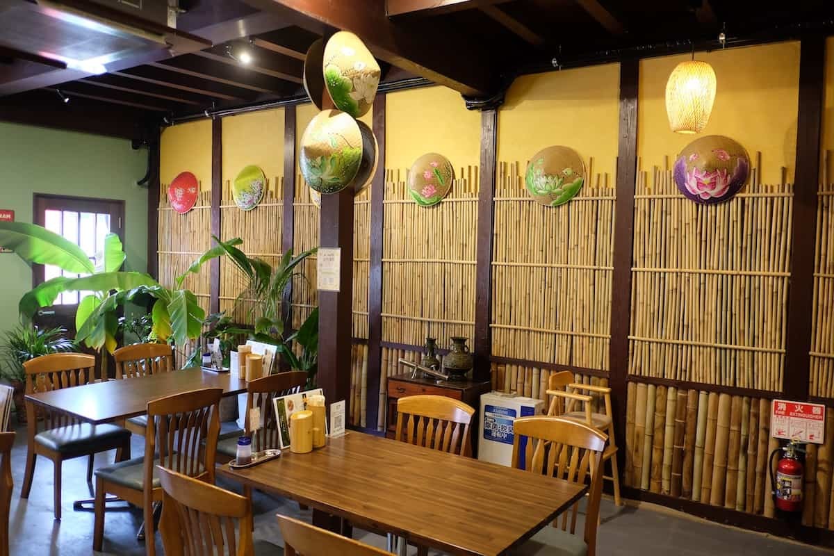 鳥取県米子市にあるベトナム料理専門店『Star＆Sun』の内観