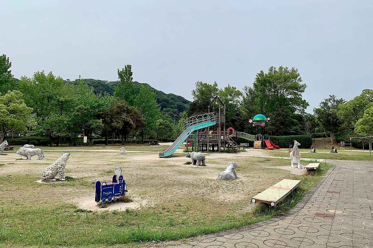 鳥取県米子市にある『湊山公園』の様子