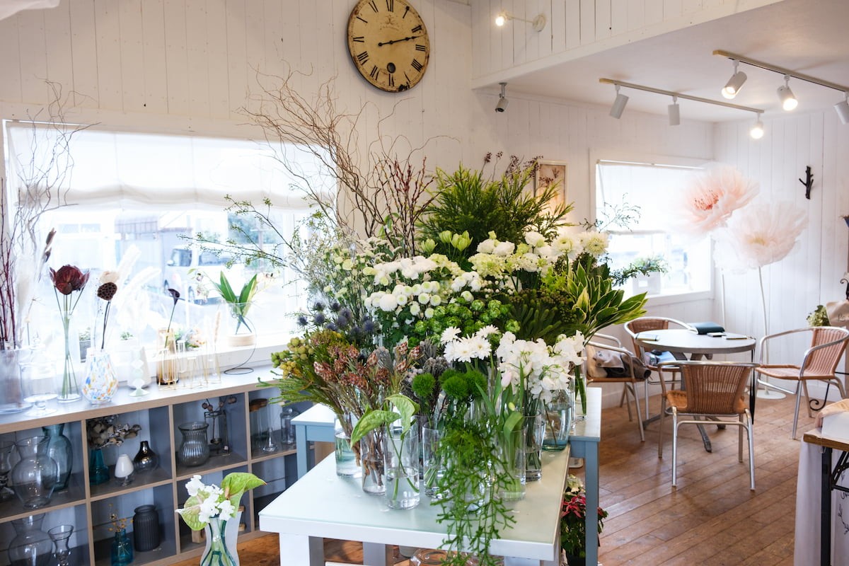 島根県松江市のフラワーショップ『ルシェノン』の店内