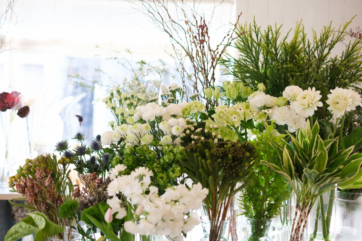 島根県松江市のフラワーショップ『ルシェノン』の内観