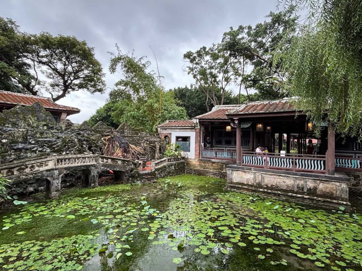 台湾の「林本源園邸」の庭園。