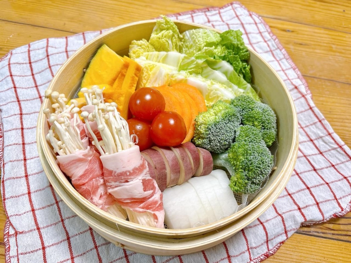 せいろ蒸しで使う食材。