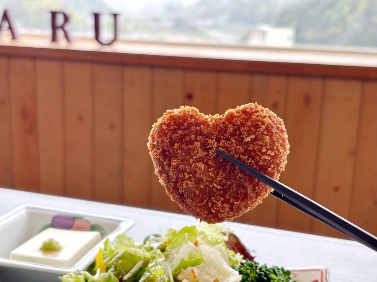 島根県邑智郡の『たまりば邑』の「夢天下コロッケ定食」。。