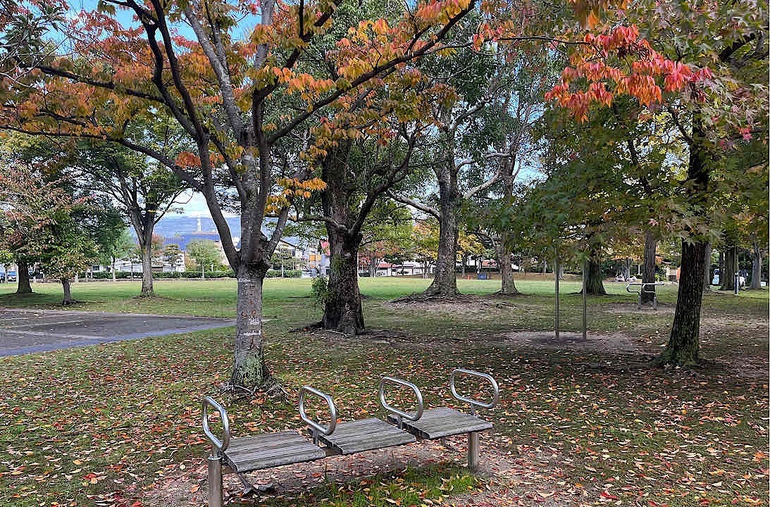 島根県出雲市大津町にある『くすのき広場』の健康器具風遊具