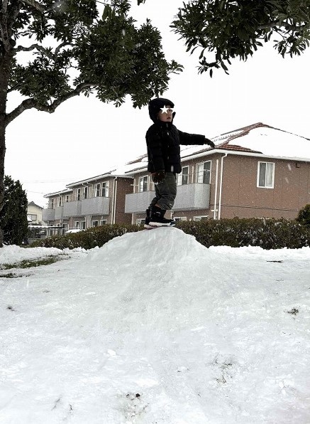 島根県出雲市にある『美保南公園』の降雪時の丘の様子。