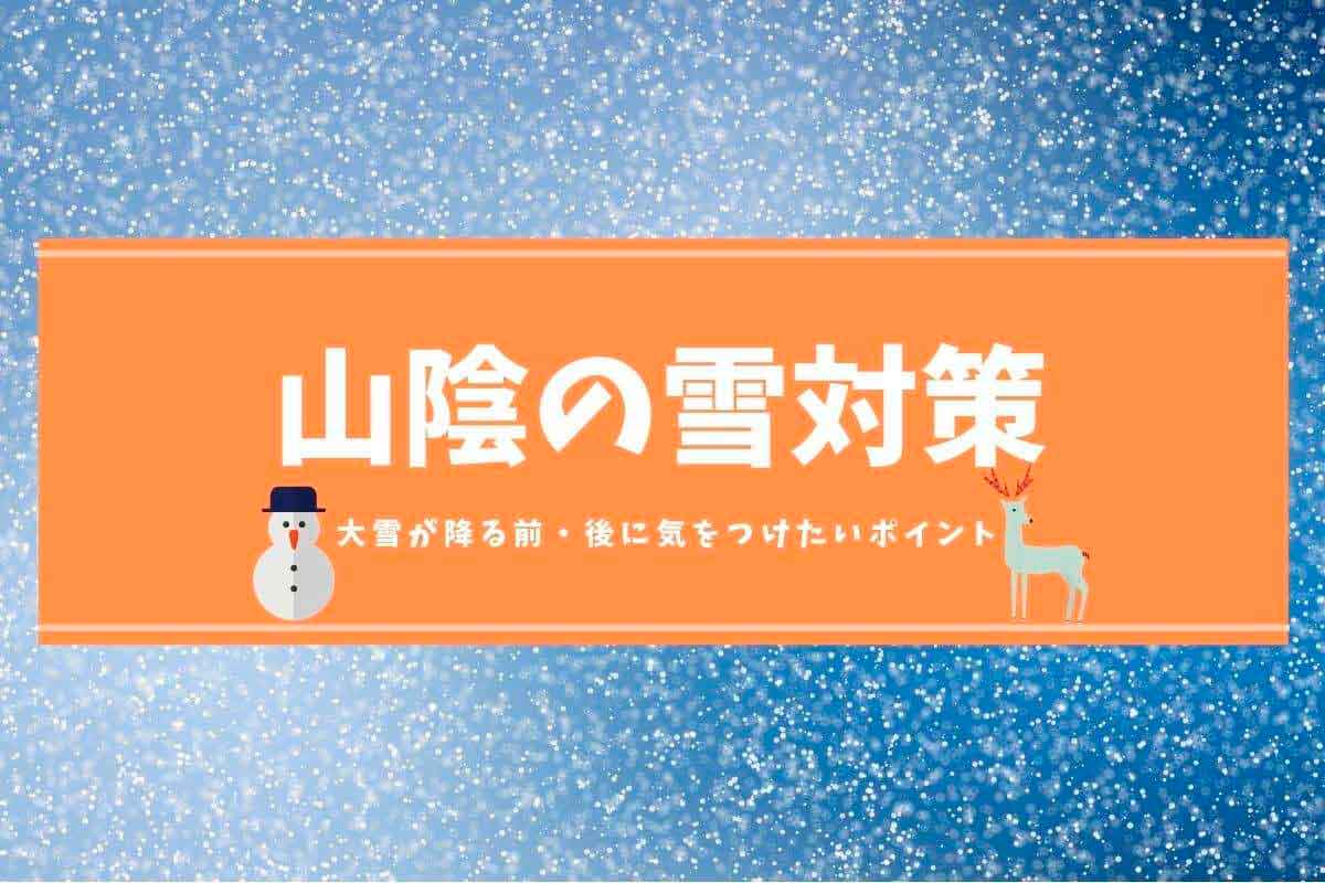 山陰の雪対策 こんな時どうする 大雪対策チェックリスト 日刊lazuda ラズダ 島根 鳥取を知る 見る 食べる 遊ぶ 暮らすwebマガジン