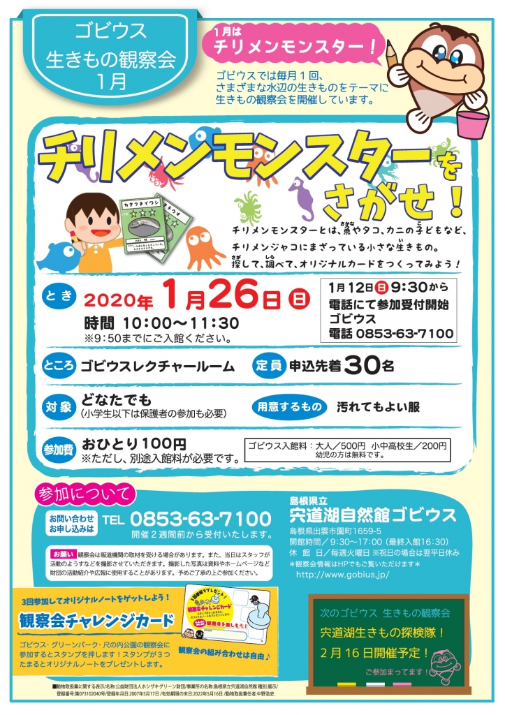 ゴビウス生きもの観察会 チリメンモンスターをさがせ 島根県出雲市 の開催情報 日刊lazuda ラズダ 島根 鳥取を知る 見る 食べる 遊ぶ 暮らすwebマガジン