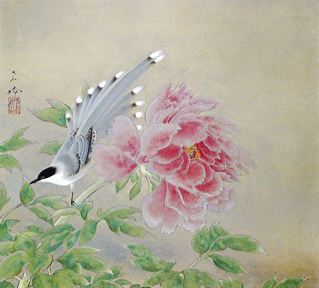 榊原紫峰／青梅（左隻紫陽花）の図 複製画額装 （春季特別展
